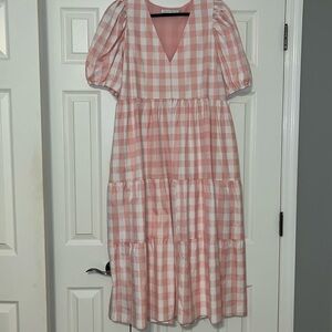 English factory pink maxi dress